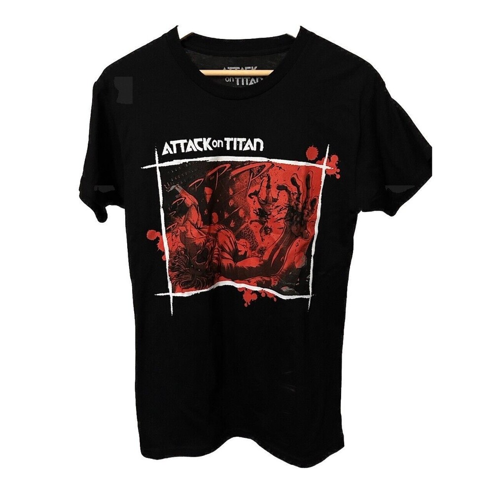 Attack On Titan Eren Attacks Marley Men's Black Size Small Anime Fanart T-Shirt